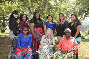 a group of people posing for a photo