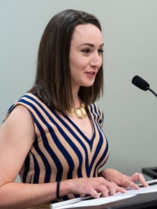 a woman using a laptop