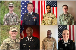 a group of people in uniform posing for a photo