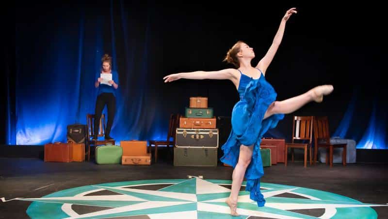 a person standing on a stage