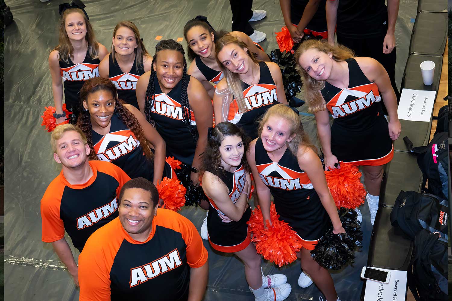 aum cheerleaders group shot orientation