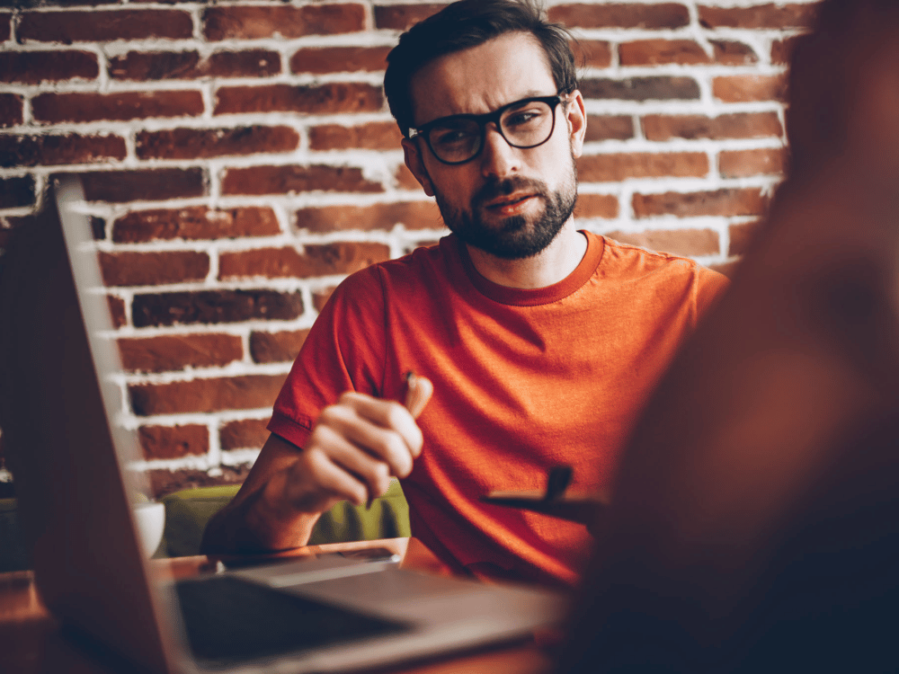 a man sitting at a table