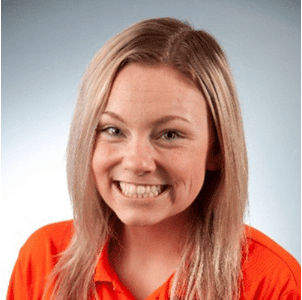 a woman smiling for the camera