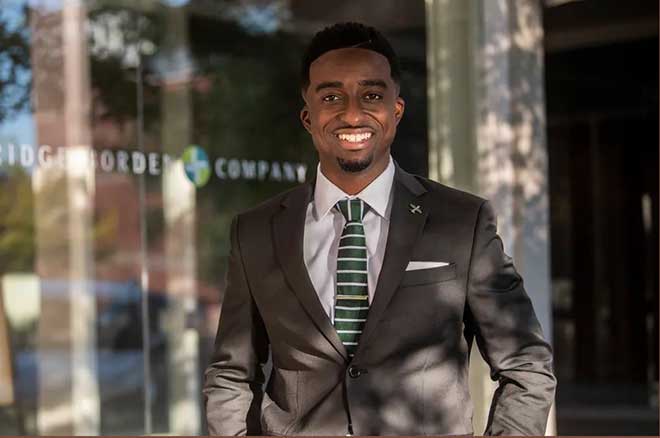 a man wearing a suit and tie