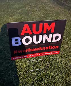 a sign sitting on the grass a sign sitting on the grass