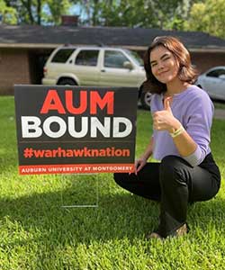 a person holding a sign