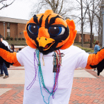 a person wearing a costume