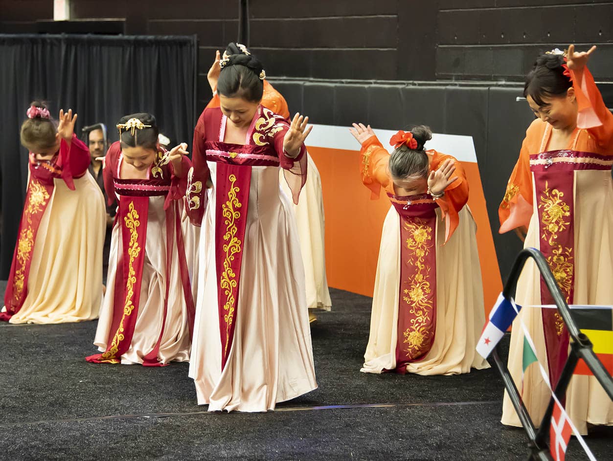a group of people in costumes