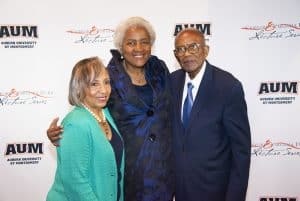 Donna Brazile, Fred Gray posing for the camera