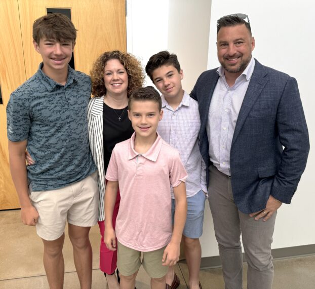 Hayley Davidson poses with her family.