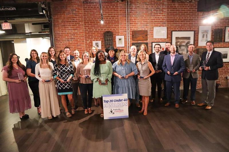 Top 20 Under 40 were awarded by Prattville Area Chamber of Commerce.