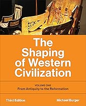 The covers for Michael Burger's history texts, "The Shaping of Western Civilization."