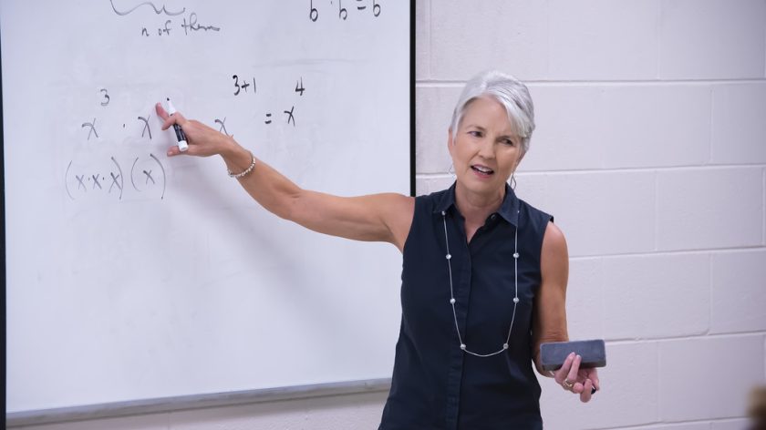 Joy Darley Teaches A Math Class.