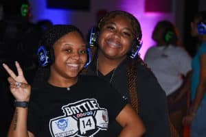 Students danced and enjoyed the end of Welcome Week at the Silent Disco.