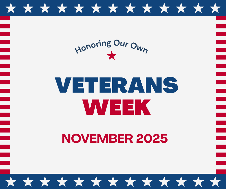 Veterans Week event banner, Honoring Our Own, November 2025 at Auburn University at Montgomery.