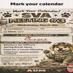 Auburn Univ. at Montgomery SVA Meeting #3: Mar 4, 1pm, Goodwyn 116; Chick-fil-A; elections, spring break, volunteering.