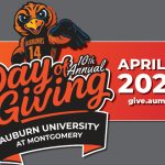 Auburn University at Montgomery 10th Annual Day of Giving, April 22, 2026, AUM Warhawks mascot, give.aum.edu