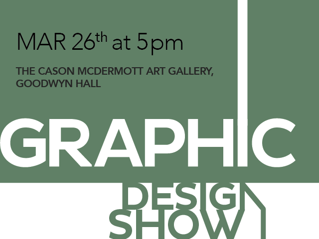 Auburn University at Montgomery Graphic Design Show, Mar 26 at 5pm, Cason McDermott Art Gallery, Goodwyn Hall.