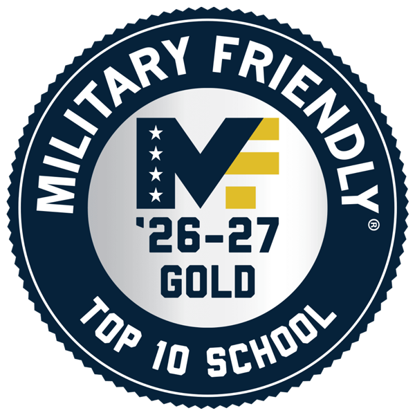 Auburn University at Montgomery Military Friendly Top 10 School Gold 2026–2027 badge