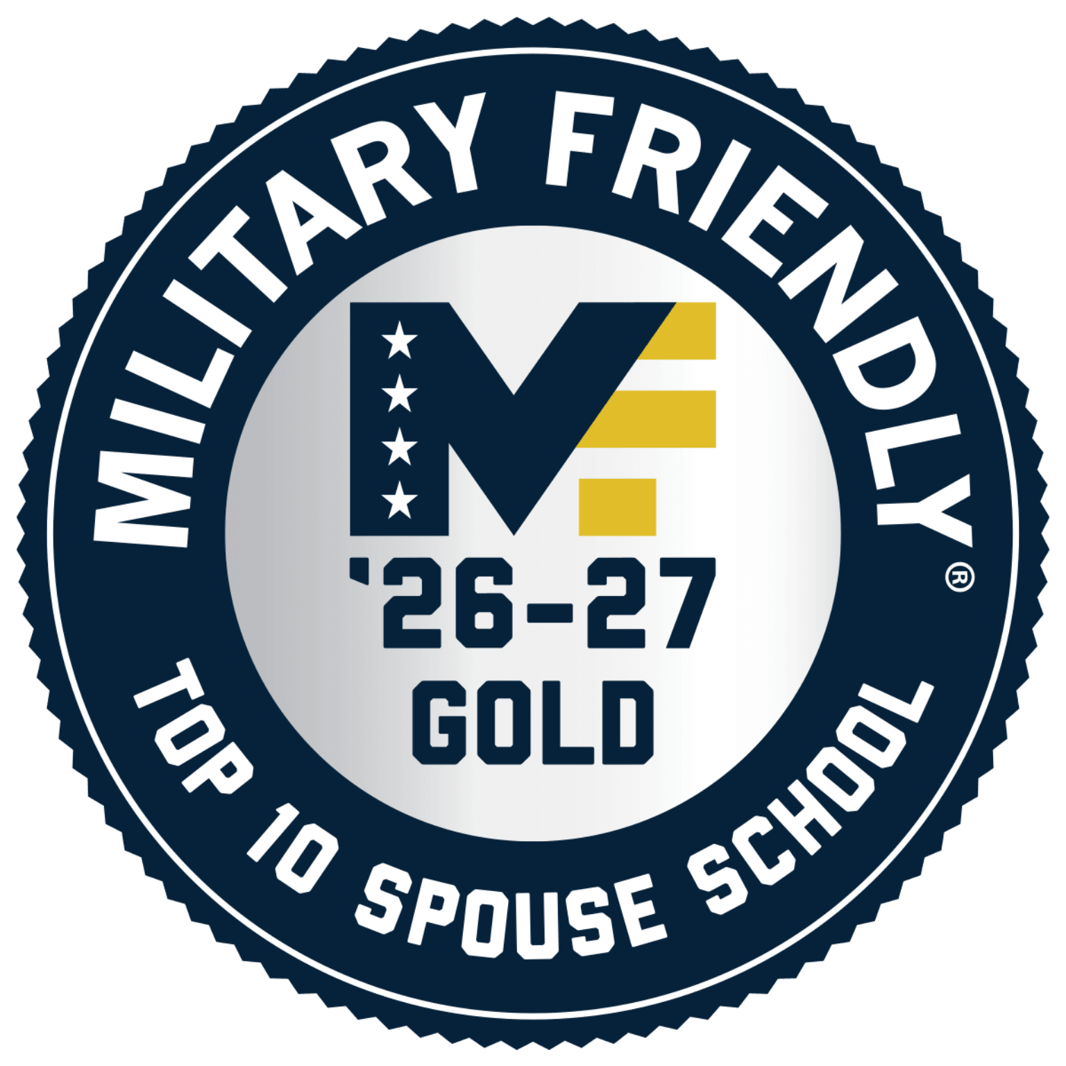 Auburn University at Montgomery earns 2026-27 Military Friendly Gold Top 10 Spouse School badge