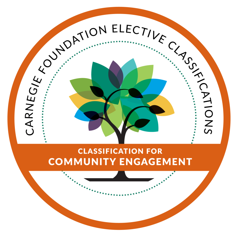 Auburn University at Montgomery—Carnegie Foundation Elective Classification for Community Engagement badge with tree logo