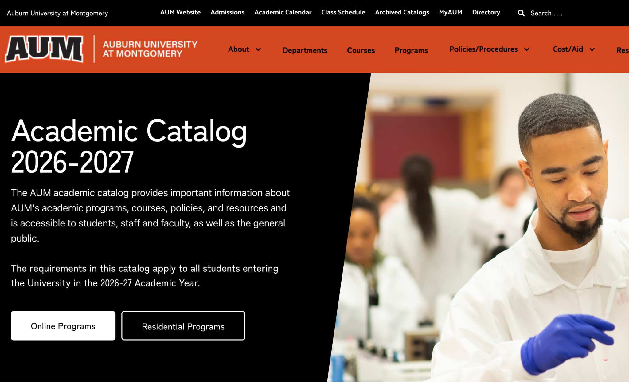 Image of the AUM third-party Catalog Landing page