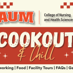 Auburn University at Montgomery College of Nursing and Health Sciences Cookout & Chill—networking, food, tours, FAQs, games.