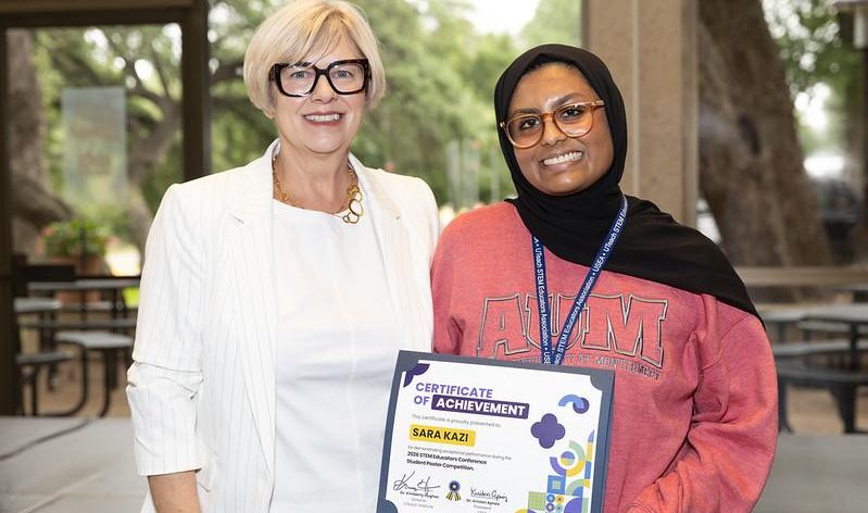 Dr. Kimberly Hughes, Director Of UTeach, And Sara Kazi, AUMTeach Student (photo Credit: UTeach STEM Educator’s Conference)