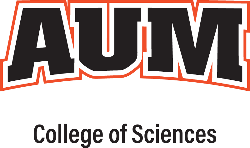 Auburn University at Montgomery AUM College of Sciences logo in black and orange