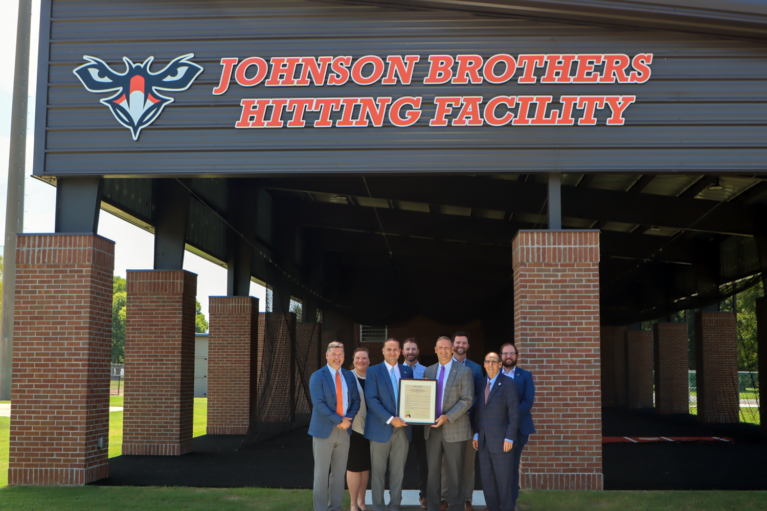 Auburn University At Montgomery Leadership At The Dedication For The Naming Of The New Johnson Brothers Hitting Facility.
