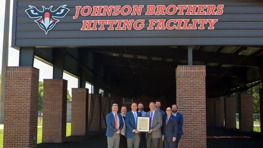 Auburn University At Montgomery Leadership At The Dedication For The Naming Of The New Johnson Brothers Hitting Facility.