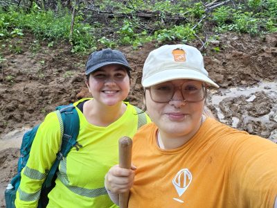 Gabrielle “Ren” Dawson (front) at Old Cahawba Archaeological Park