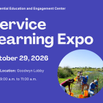 Auburn University at Montgomery Service Learning Expo, Oct 29, 2026, Goodwyn Lobby, 9–11 a.m., students volunteering outdoors