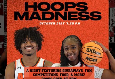 Auburn University at Montgomery Hoops Madness with two basketball players, Oct 21, 7:30 PM, giveaways and fan contests.
