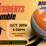 Auburn University at Montgomery Residents Rumble volleyball, Oct. 20, 6 PM at AUM Athletics Complex, Housing & Residence Life